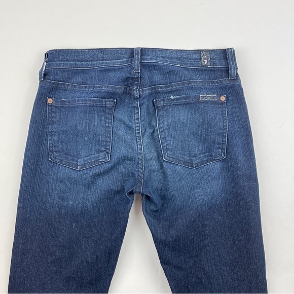 7 For All Mankind Jeans Womens Size 26 The Skinny Blue Dark Wash Denim - Picture 8 of 12